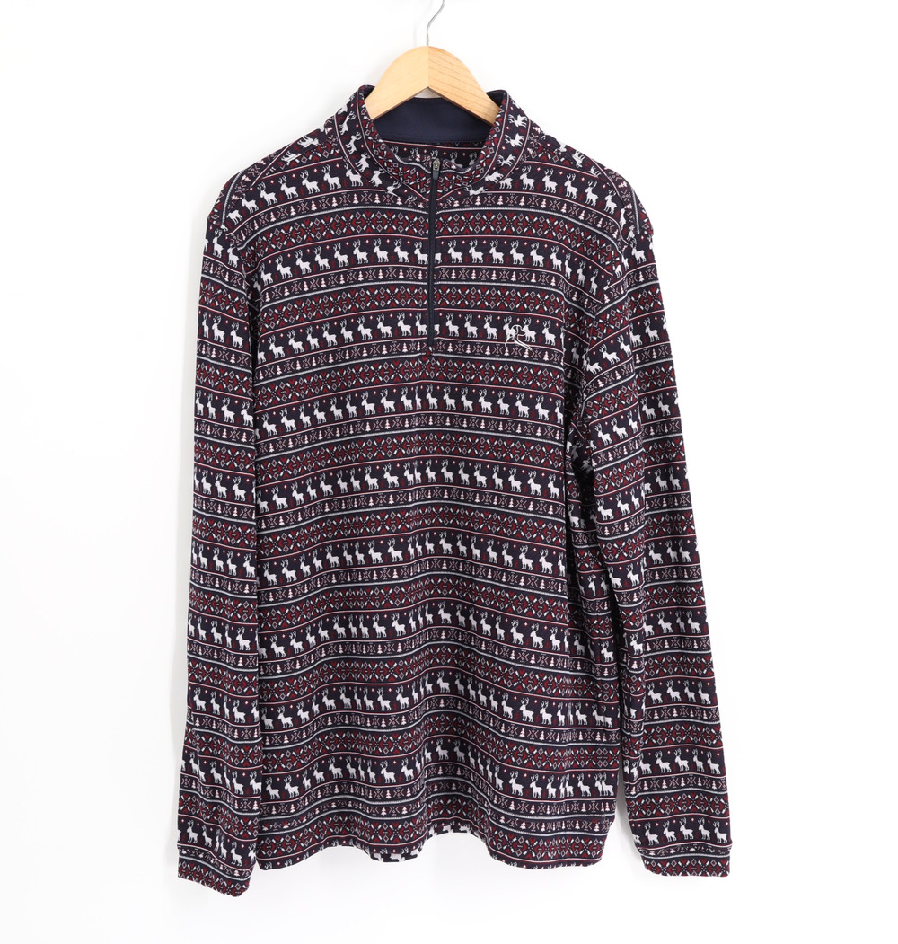 Rhoback XL Cousin Eddie Holiday 1/4 Zip Performance Pullover Sweater